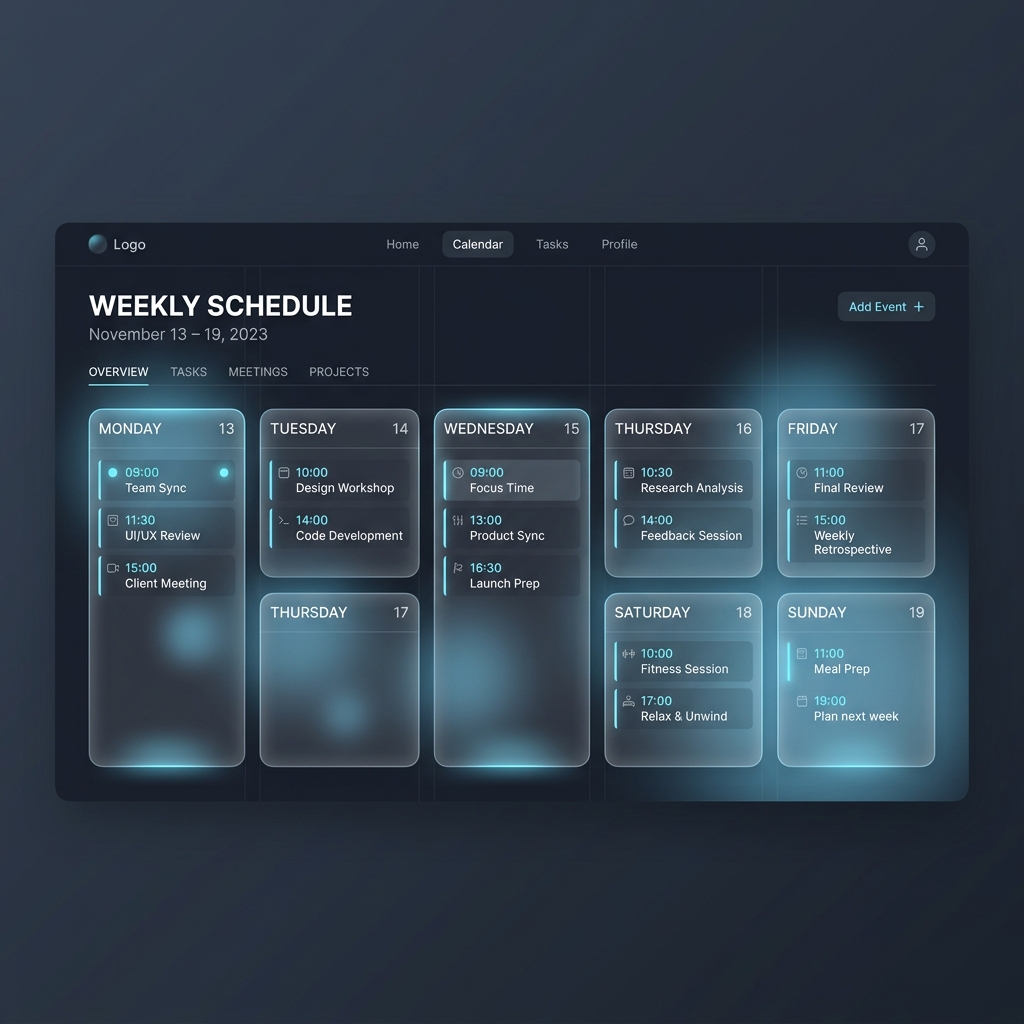 Weekly Scheduling Grid